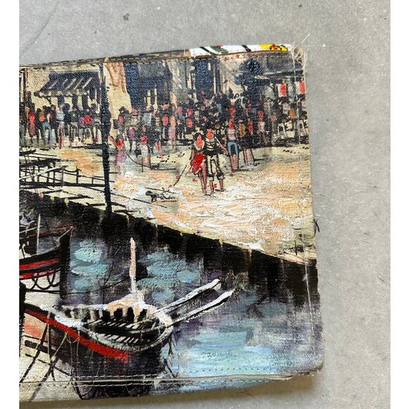 Anthropologie Painted Canvas Clutch Purse - Picture 8 of 16